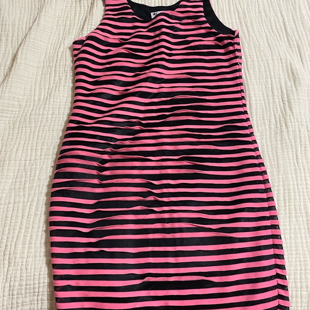 Daisy Lane Pink and Black Bodycon Mini Dress